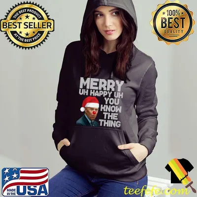 Funny Santa Biden Clown Happy Merry Ugly Christmas Sweater T-Shirt