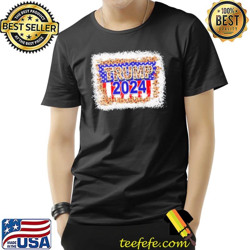 Funny Trump 2024 leopard American flag Unisex Funny Trump 2024 leopard American flag Unisex