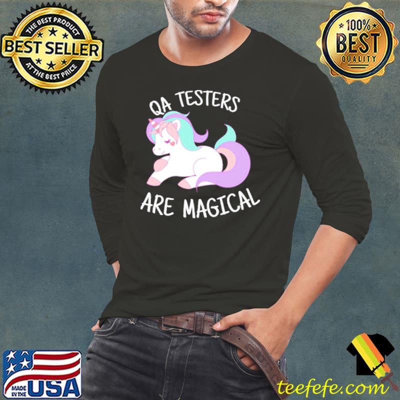 Funny Unicorn Qa Testers Are Magical Unicorn Unisex Sweat Long Sleeve Tee Funny Unicorn Qa Testers Are Magical Unicorn Unisex Sweat Long Sleeve Tee