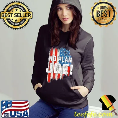 Funny Vintage No Plan Joe USA Flag Joe Biden T-Shirt