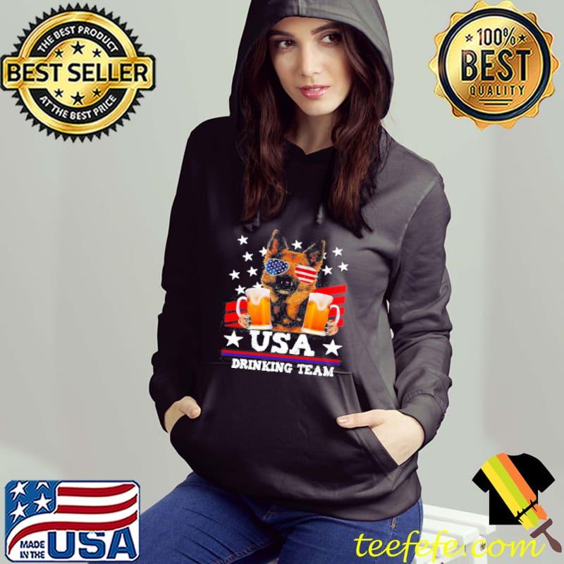 German Shepherd USA Drinking Team T-shirt German Shepherd USA Drinking Team T-shirt
