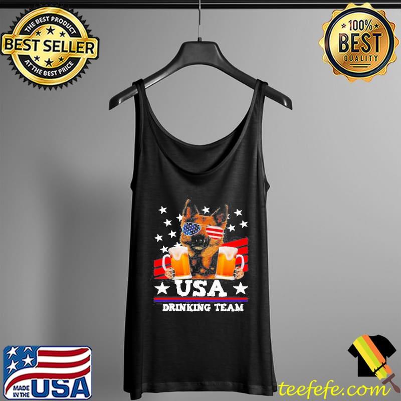 German Shepherd USA Drinking Team T- Tank Top German Shepherd USA Drinking Team T- Tank Top