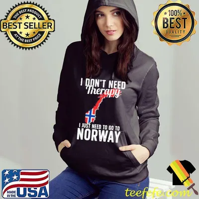 Good I Don’t Need Therapy I Just Need To Go To Norway Norwegian Flag Shirt