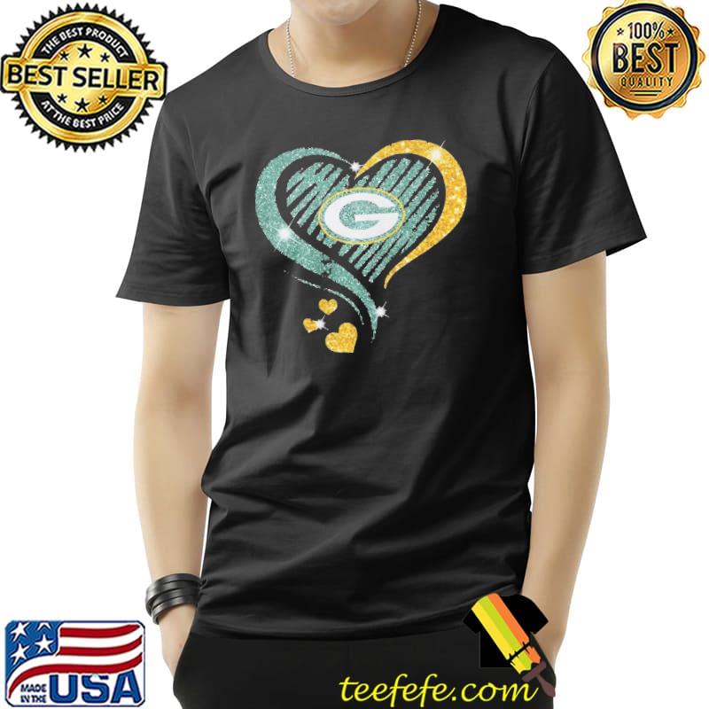 Green Bay Packers Diamond Heart Shirt