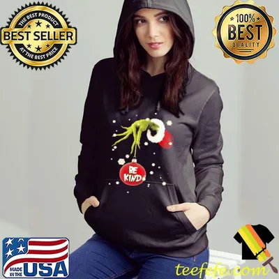 Grinch Hand Holding Ornament Be Kind Christmas shirt
