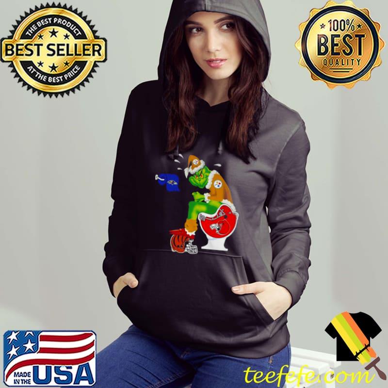 Grinch Pittsburgh Steelers Toilet Cleveland Brown Toilet Paper Baltimore Ravens Shirt