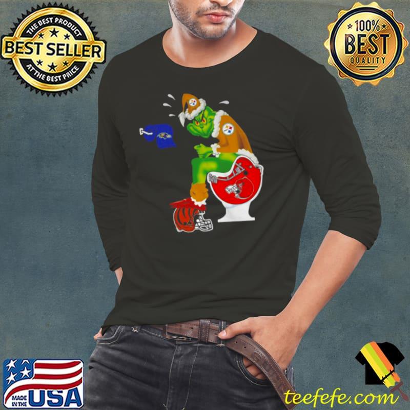 Grinch Pittsburgh Steelers Toilet Cleveland Brown Toilet Paper Baltimore Ravens Shirt Long Sleeve Tee Grinch Pittsburgh Steelers Toilet Cleveland Brown Toilet Paper Baltimore Ravens Shirt Long Sleeve Tee