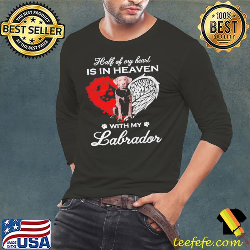 Half of my heart is in heaven with my black Dachshund angel Long Sleeve Tee Half of my heart is in heaven with my black Dachshund angel Long Sleeve Tee