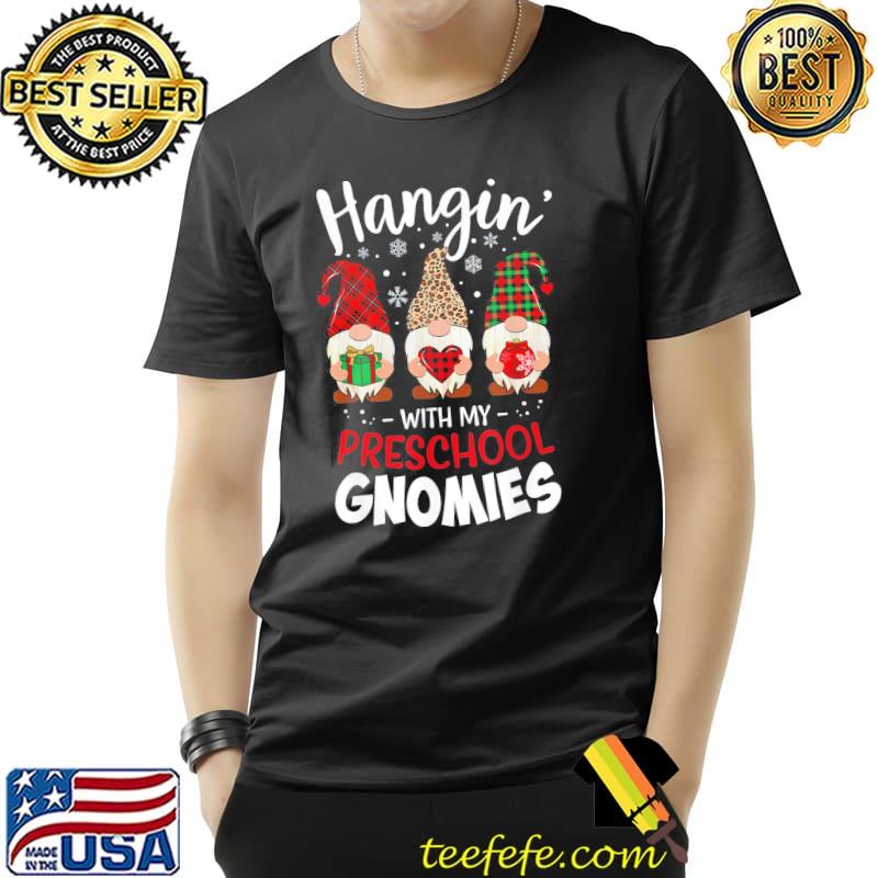 Hangin with My Preschool Gnomies Christmas Teacher Buffalo T-Shirt Unisex Hangin with My Preschool Gnomies Christmas Teacher Buffalo T-Shirt Unisex