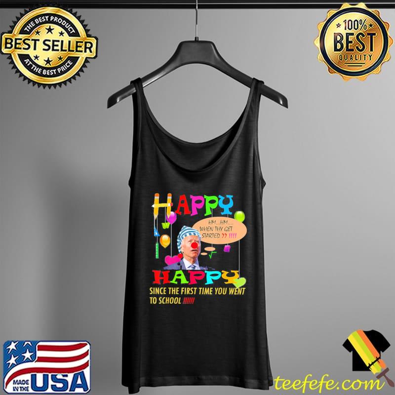 Happy 100 Day Of School For Students Joe Biden T-Shirt Tank Top Happy 100 Day Of School For Students Joe Biden T-Shirt Tank Top