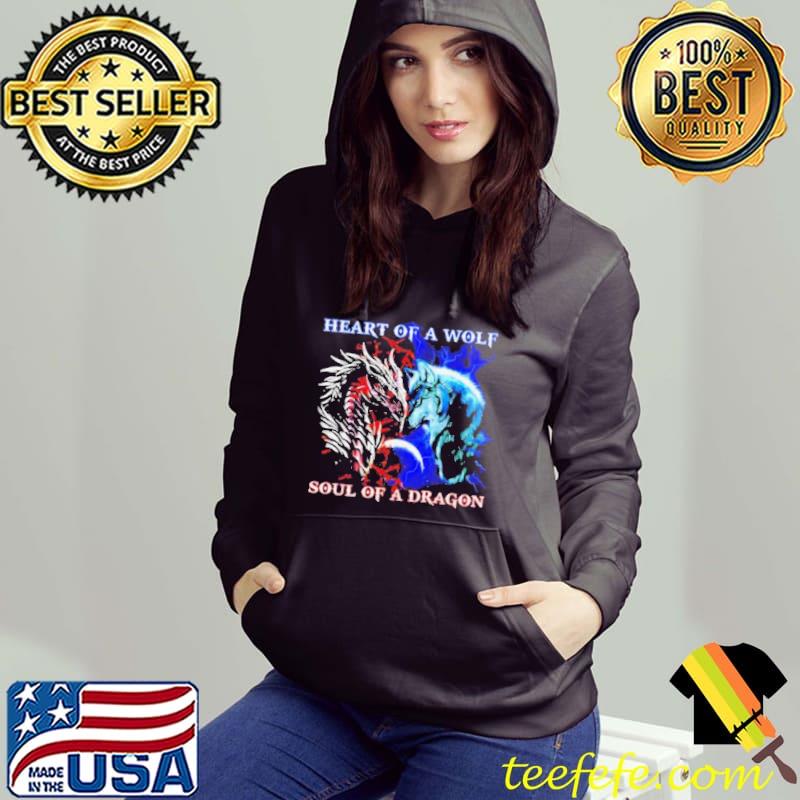 Heart of a wolf soul of a dragon shirt