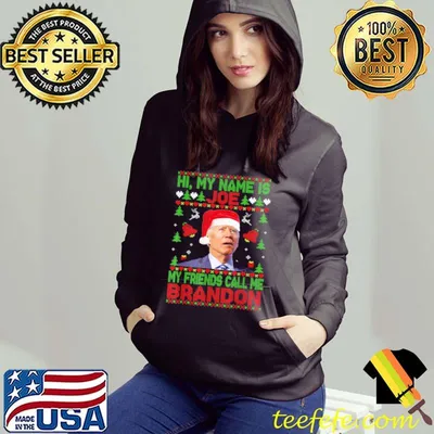 Hi My Name Is Joe My Friends Call Me Brandon Christmas T-Shirt