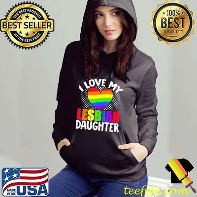 I Love My Lesbian Daughter Heart LGBT Lesbian Pride MonthT-Shirt