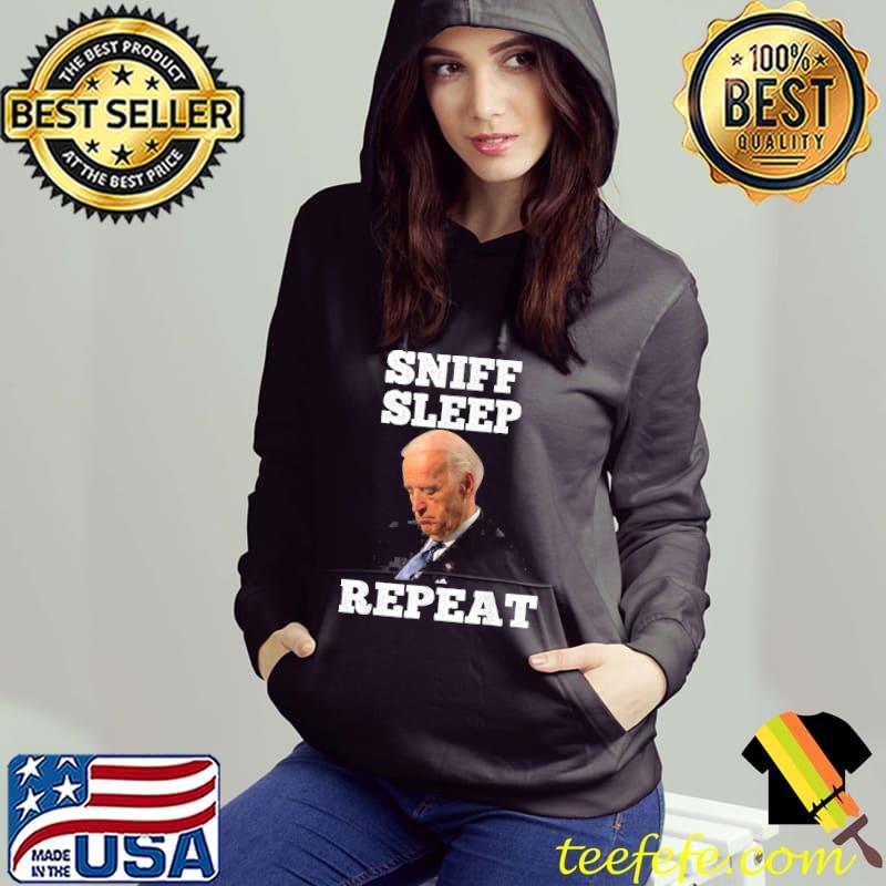 Joe Biden Asleep Sniff Sleep Repeat Anti Biden Liberal T-Shirt