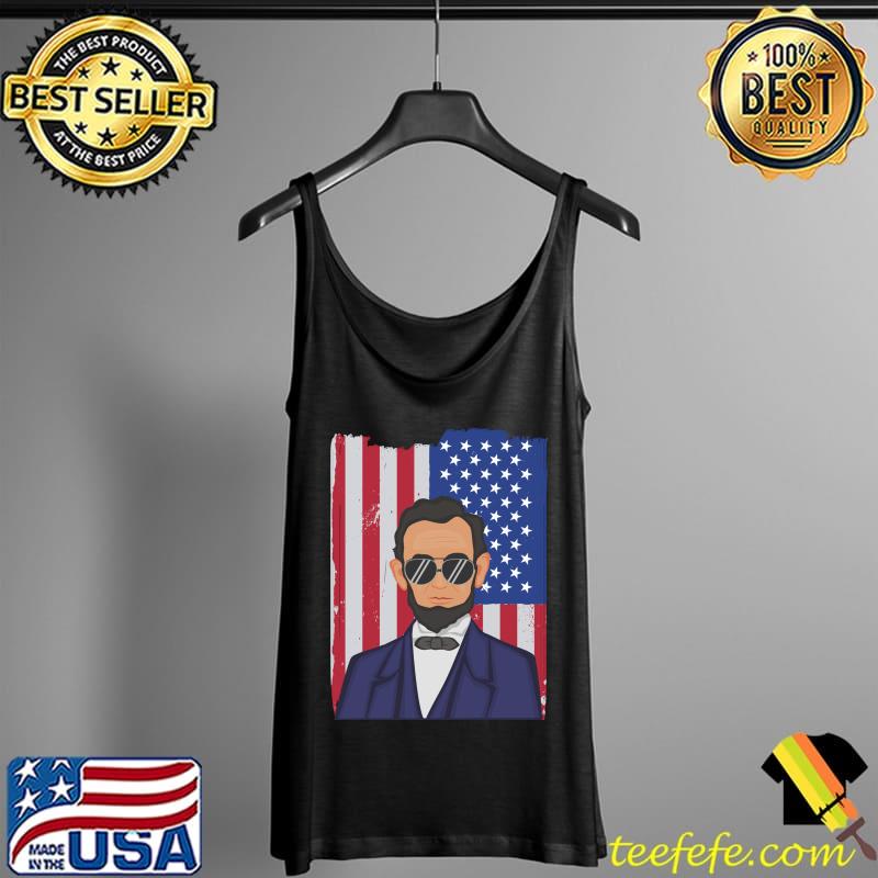 July 4th USA Patriotic America Lincoln T-Shirt Tank Top July 4th USA Patriotic America Lincoln T-Shirt Tank Top