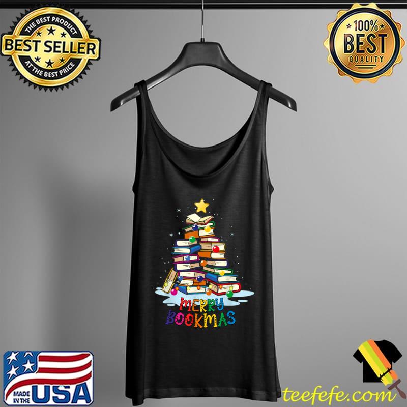Librarian Book Lover Books Christmas Tree Merry Bookmas Xmas T Shirt Tank Top Librarian Book Lover Books Christmas Tree Merry Bookmas Xmas T Shirt Tank Top
