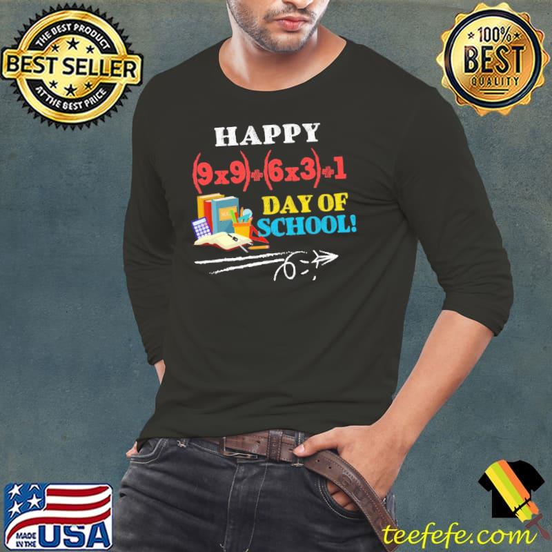 Math Happy 100 Day Of School Shirt Long Sleeve Tee Math Happy 100 Day Of School Shirt Long Sleeve Tee