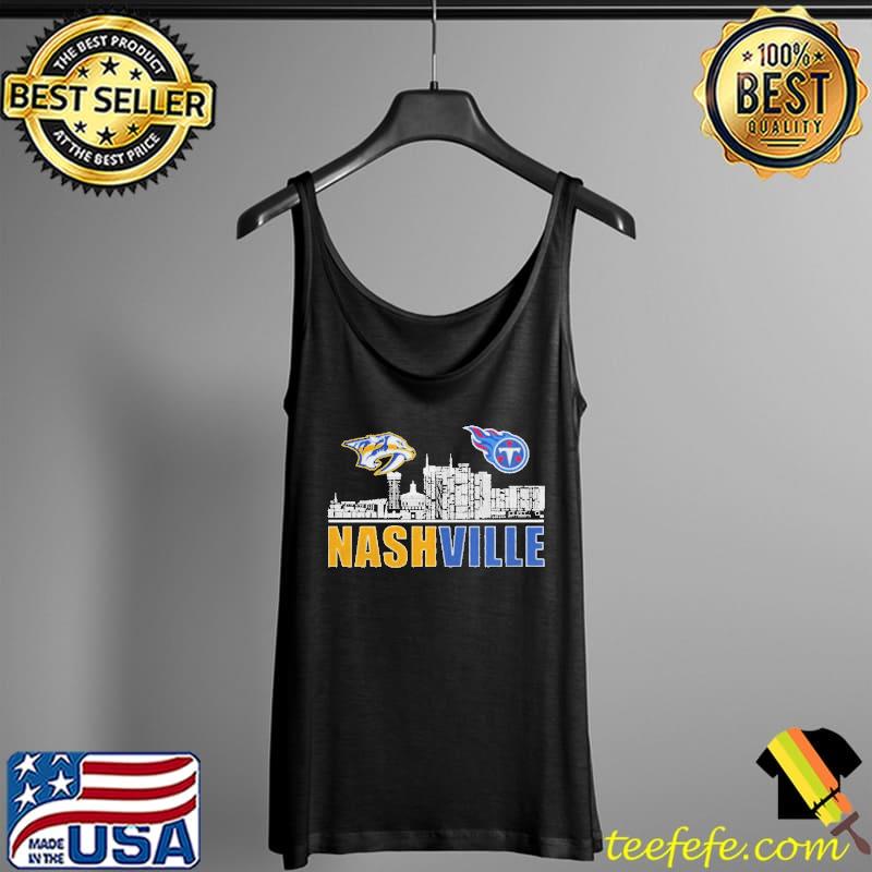 Nashville Predators And Tennessee Titans Football Nashville City Shirt Tank Top Nashville Predators And Tennessee Titans Football Nashville City Shirt Tank Top