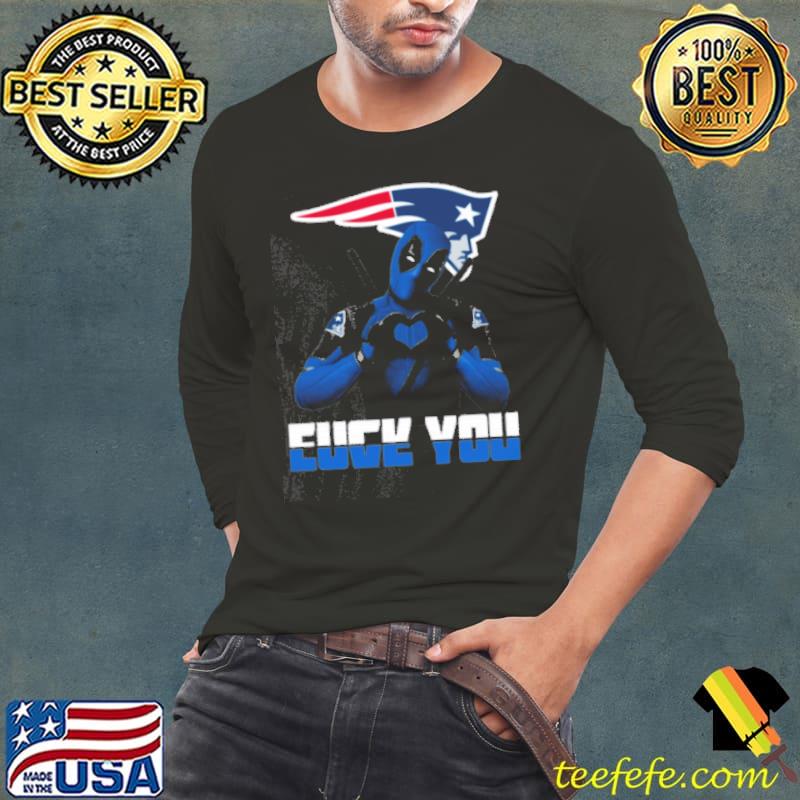 New England Patriots x Deadpool Fuck You and Love You Shirt Long Sleeve Tee New England Patriots x Deadpool Fuck You and Love You Shirt Long Sleeve Tee