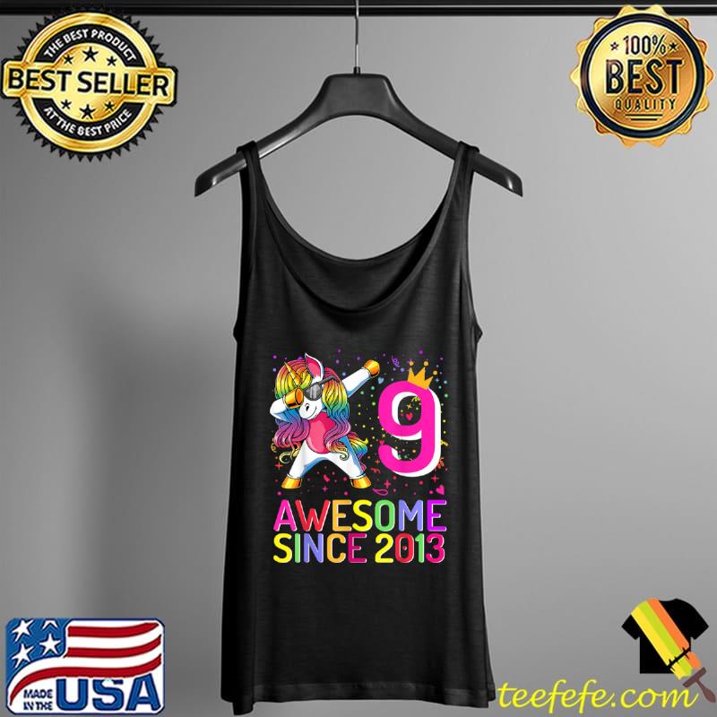 Nice 9 Years Old Unicorn Dabbing 9th Birthday Girl Unicorn Party T Shirt Tank Top Nice 9 Years Old Unicorn Dabbing 9th Birthday Girl Unicorn Party T Shirt Tank Top