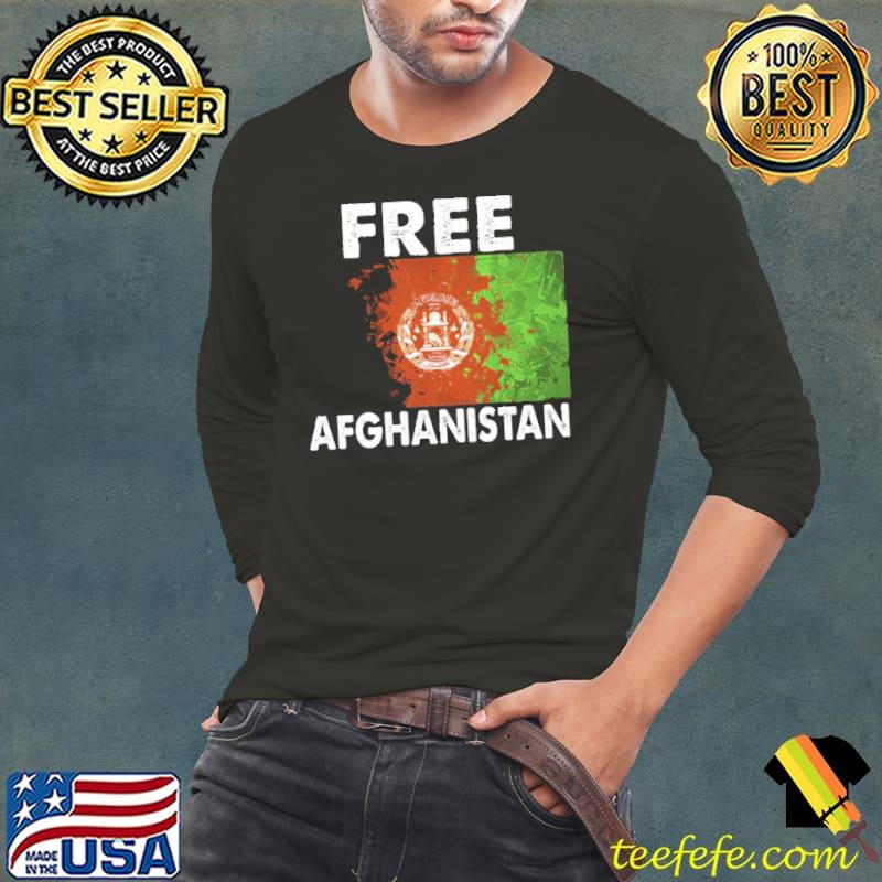 Nice Afghanistan Flag Free Unisex T-Shirt Long Sleeve Tee Nice Afghanistan Flag Free Unisex T-Shirt Long Sleeve Tee