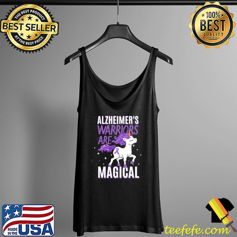Nice Alzheimer's Warriors Are Magical Awareness Unicorn Shirt Tank Top Nice Alzheimer's Warriors Are Magical Awareness Unicorn Shirt Tank Top
