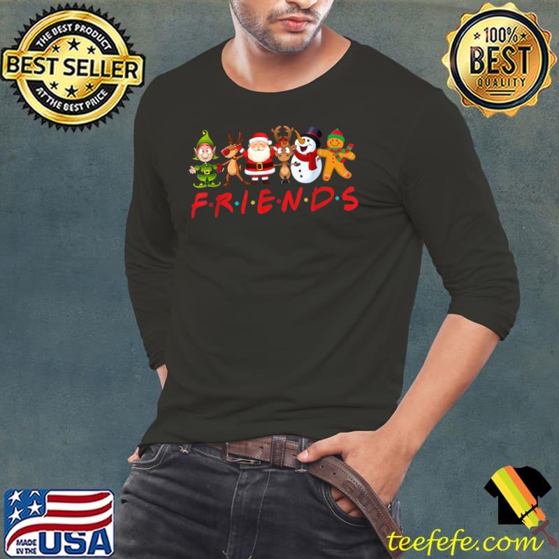 Nice Christmas Friends Santa Rudolph Snowman Family Xmas Funny T-Shirt Long Sleeve Tee Nice Christmas Friends Santa Rudolph Snowman Family Xmas Funny T-Shirt Long Sleeve Tee