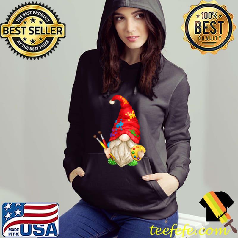 Nice Cute Painter Gnomie For Artist Women Who Love Painting Gnome T Shirt