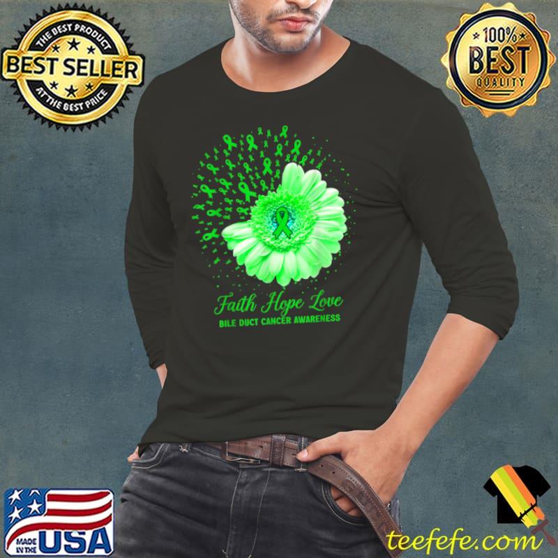 Nice Faith Hope Love Bile Duct Cancer Awareness Survivor Fighter T Shirt Long Sleeve Tee Nice Faith Hope Love Bile Duct Cancer Awareness Survivor Fighter T Shirt Long Sleeve Tee