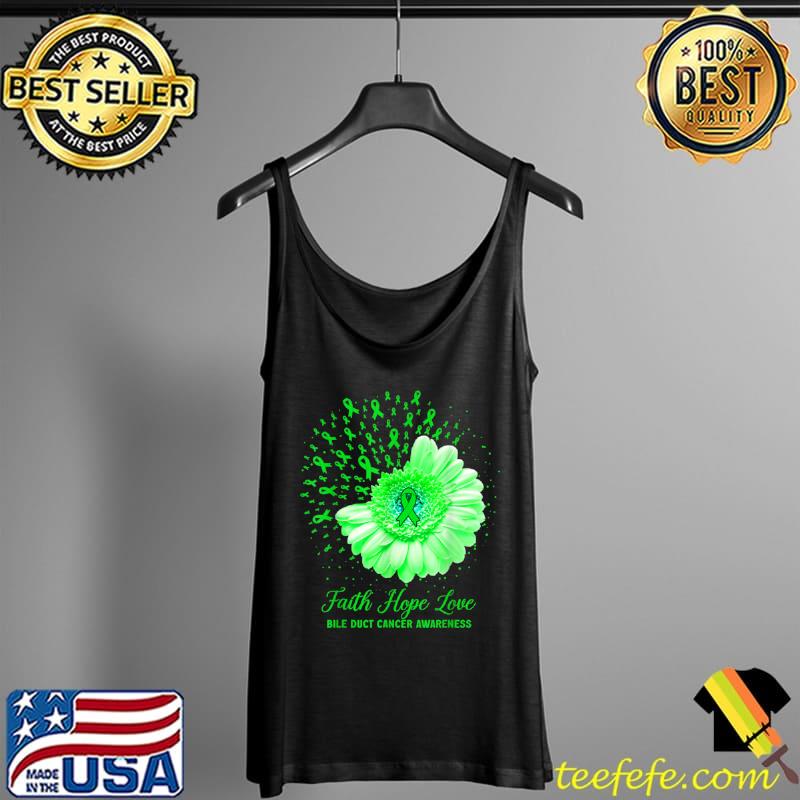 Nice Faith Hope Love Bile Duct Cancer Awareness Survivor Fighter T Shirt Tank Top Nice Faith Hope Love Bile Duct Cancer Awareness Survivor Fighter T Shirt Tank Top