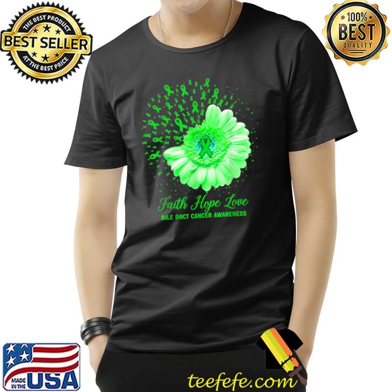 Nice Faith Hope Love Bile Duct Cancer Awareness Survivor Fighter T Shirt Unisex Nice Faith Hope Love Bile Duct Cancer Awareness Survivor Fighter T Shirt Unisex