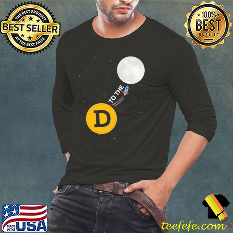 Nice Rocket Dogecoin To The Moon Shirt Long Sleeve Tee Nice Rocket Dogecoin To The Moon Shirt Long Sleeve Tee