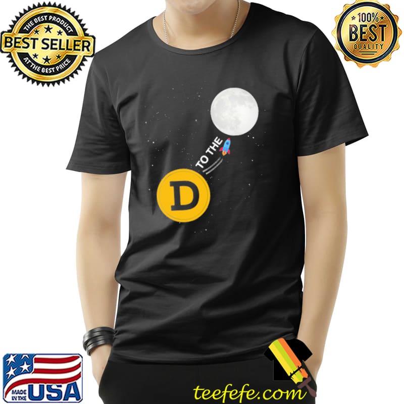 Nice Rocket Dogecoin To The Moon Shirt Unisex Nice Rocket Dogecoin To The Moon Shirt Unisex