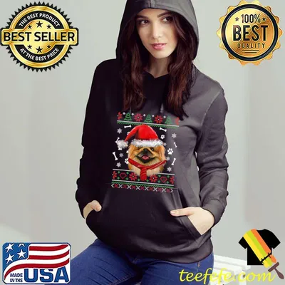 Nice Ugly Sweater Christmas Pekingese Santa Hat Pajama Xmas T-shirt