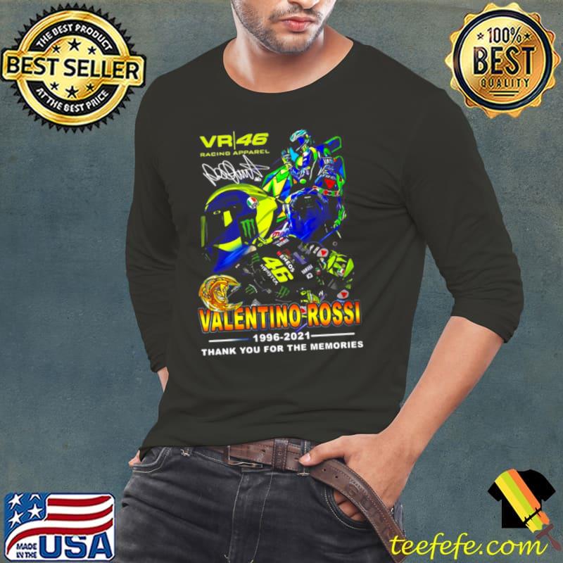 Nice Valentino Rossi 1996 2021 Thank You For The Memories Shirt Long Sleeve Tee Nice Valentino Rossi 1996 2021 Thank You For The Memories Shirt Long Sleeve Tee