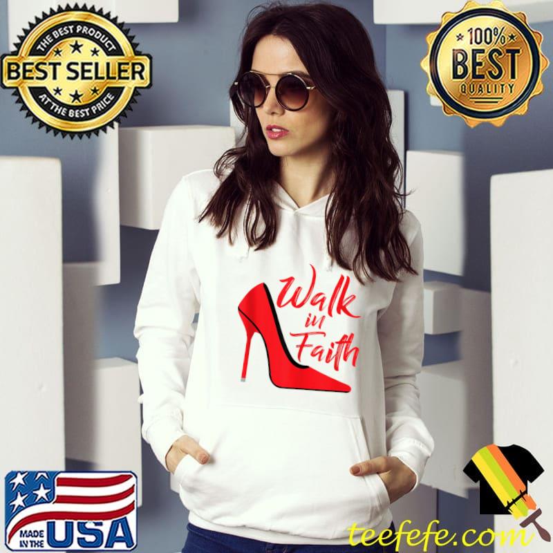 Nice Walk In Faith Based Apparel Plus Size Christian Believer T-Shirt