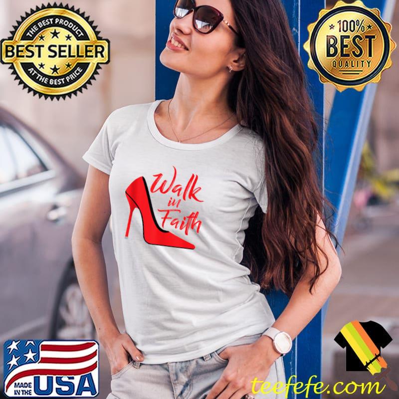Nice Walk In Faith Based Apparel Plus Size Christian Believer T-Shirt Ladies Tee Nice Walk In Faith Based Apparel Plus Size Christian Believer T-Shirt Ladies Tee
