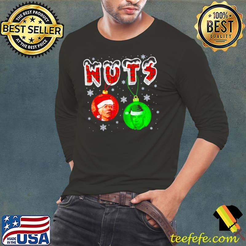 Nuts Christmas Joe Biden Long Sleeve Tee Nuts Christmas Joe Biden Long Sleeve Tee