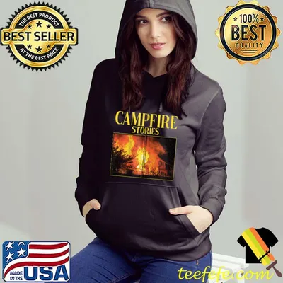 Official Campfire Stories Burning House Camping Camper Mountains T-shirt
