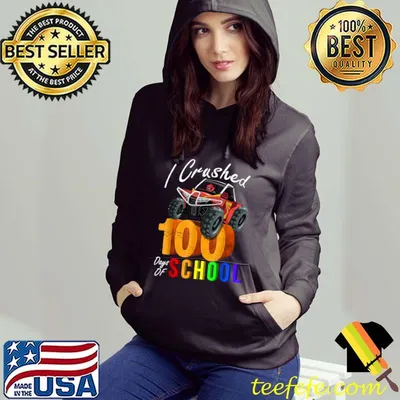 Official I Crushed 100 Days Of School Monster Truck T-Shirt