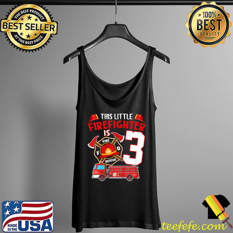 Official Kids Firefighter Kids 3 Year Old 3rd Birthday Fire Truck Fireman T Shirt Tank Top Official Kids Firefighter Kids 3 Year Old 3rd Birthday Fire Truck Fireman T Shirt Tank Top