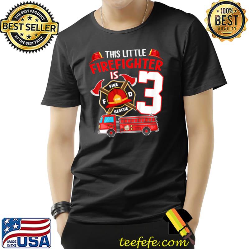 Official Kids Firefighter Kids 3 Year Old 3rd Birthday Fire Truck Fireman T Shirt Unisex Official Kids Firefighter Kids 3 Year Old 3rd Birthday Fire Truck Fireman T Shirt Unisex