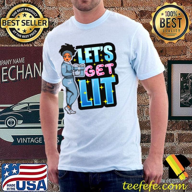 Official Let's Get Lit Black Women Christmas Pajama Melanin Winter T- Unisex Official Let's Get Lit Black Women Christmas Pajama Melanin Winter T- Unisex