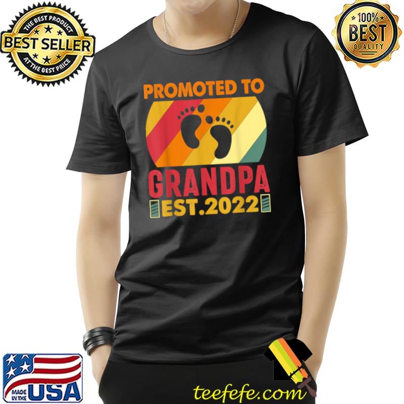 Official Mens Promoted To Grandpa Est. 2022 Retro Vintage T Shirt Unisex Official Mens Promoted To Grandpa Est. 2022 Retro Vintage T Shirt Unisex
