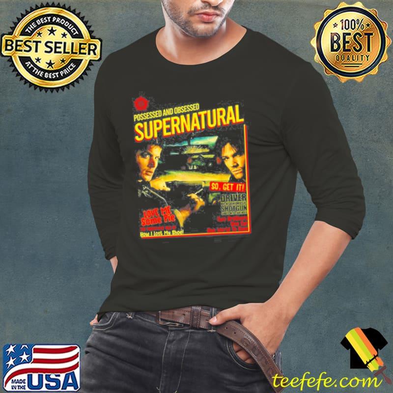 Official Possessed And Obsessed Supernatural Driver Picks The Music Shotgun Long Sleeve Tee Official Possessed And Obsessed Supernatural Driver Picks The Music Shotgun Long Sleeve Tee