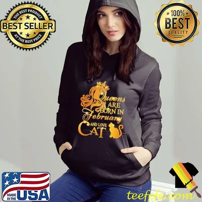 Official Queens Are Born In February And Love Cat Shirt