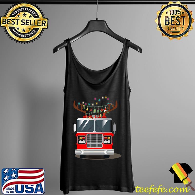 Official Reindeer Fire Truck Funny Merry Christmas Firefighter Xmas T- Tank Top Official Reindeer Fire Truck Funny Merry Christmas Firefighter Xmas T- Tank Top