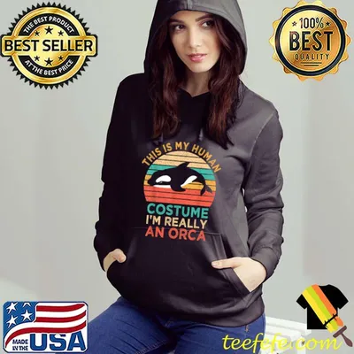 Official This Is My Human Costume I’m Really An Orca Killer Whale T Shirt