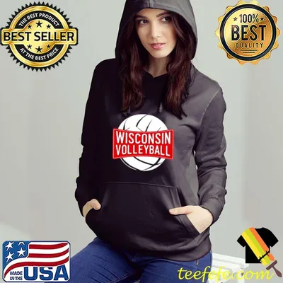 Official Wisconsin volleyball graphic pullover 2021 shirt