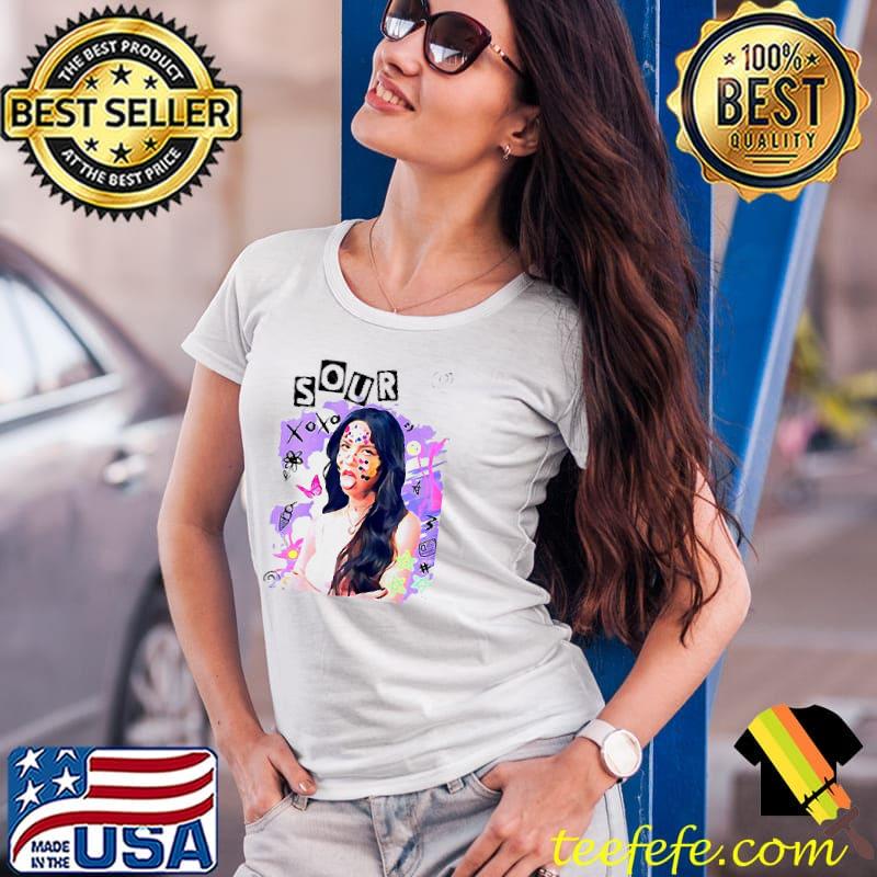 Olivia Rodrigo Fan Portrait Sour Singer Shirt Ladies Tee Olivia Rodrigo Fan Portrait Sour Singer Shirt Ladies Tee